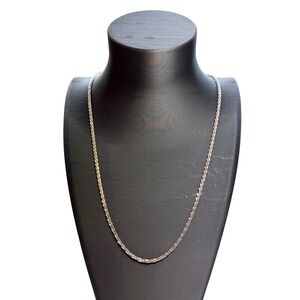 Milor Italy 925 Sterling Silver 25" Diamond Cut Margherita Chain Necklace 7.1g